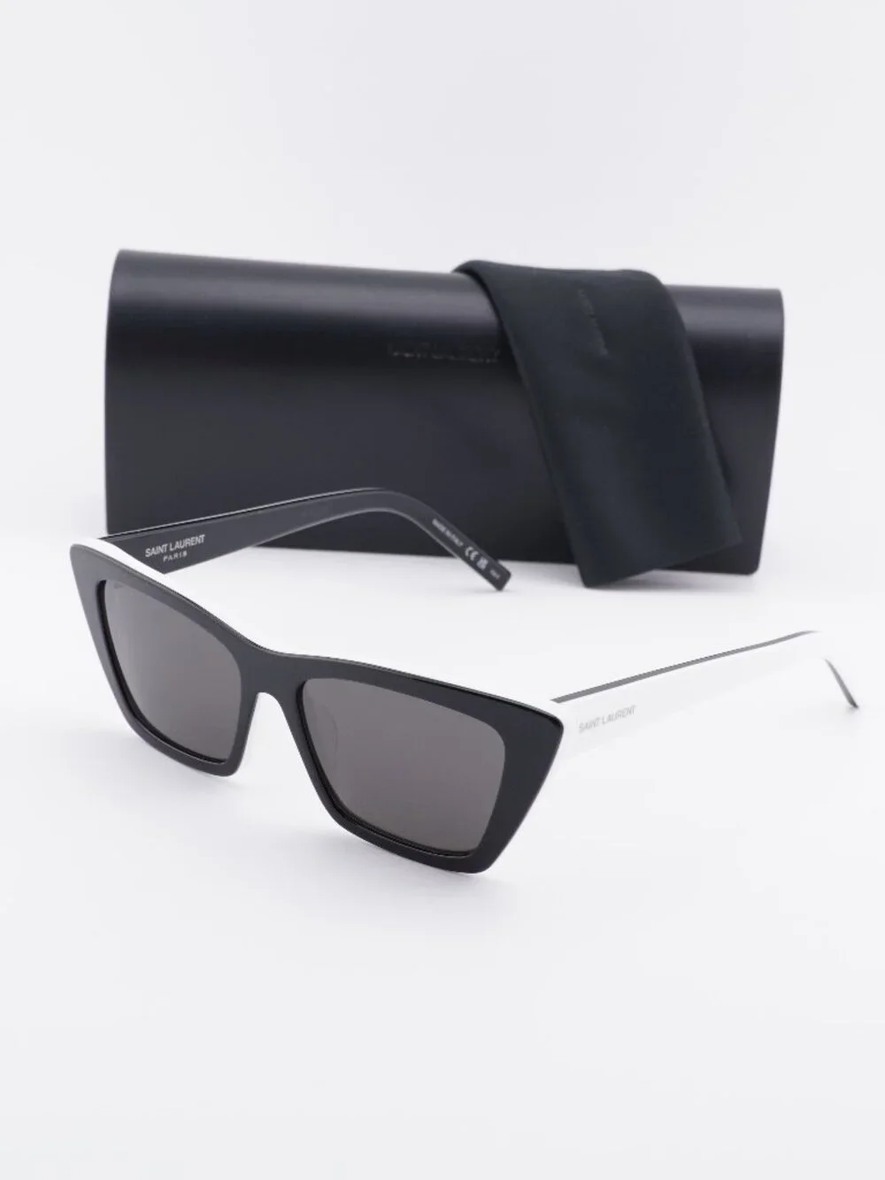 Saint Laurent SL276 MICA 006 Cat Eye Sunglasses - Black / Grey
